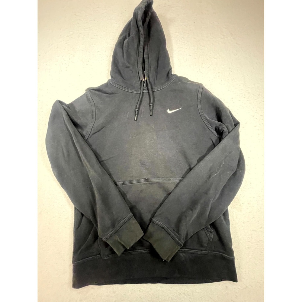 Nike Sportswear Club Fleece Hoodie Mens Small Black Cotton Fleece Lined Winter